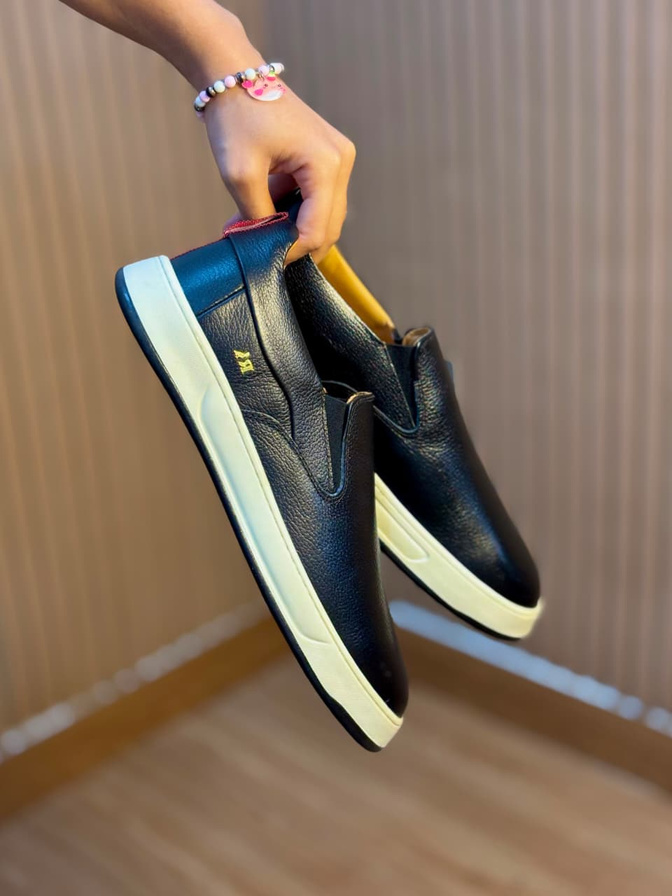 Reserva Asher Slip On Couro — Preto